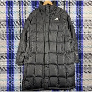 The North Face Womens Large Black 600 Down Puffer Parka Hooded Winter Coat